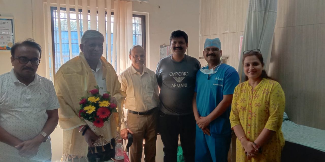 Today felicitated president namoshi , vice president bhimalli and secretary chincholi HKE Society kalburgi at our hospital